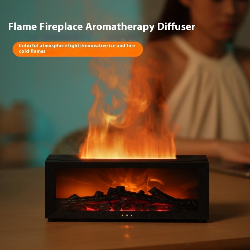 New Colorful Fog Volume Flame Humidifier 3D Flame Fireplace Machine