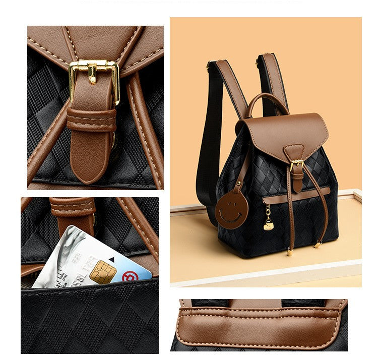 New Women Leather Casual Backpack