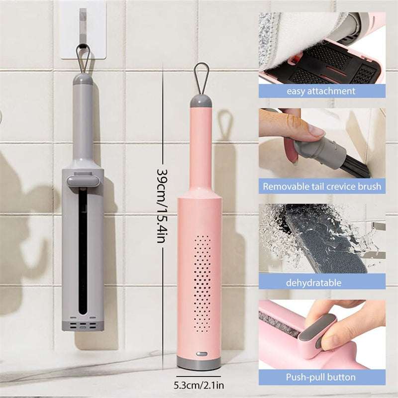 Rotatable Self-Squeeze Mini Mop With Crevice Brush Hand Wash