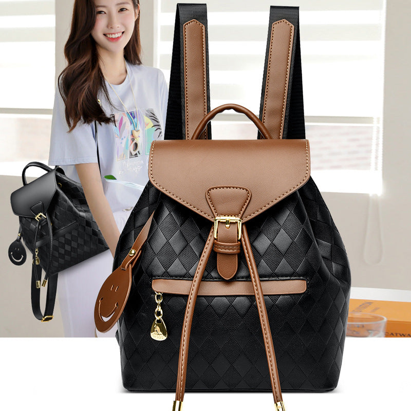 New Women Leather Casual Backpack