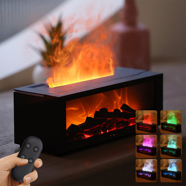 New Colorful Fog Volume Flame Humidifier 3D Flame Fireplace Machine