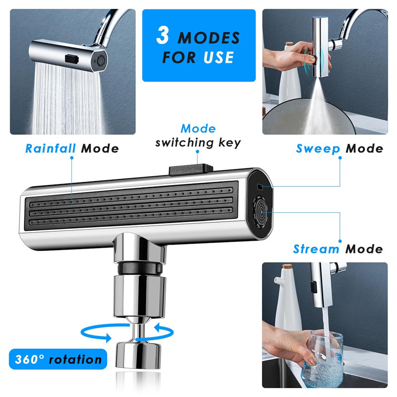 New 3 in 1 Kitchen Faucet Waterfall Gadget