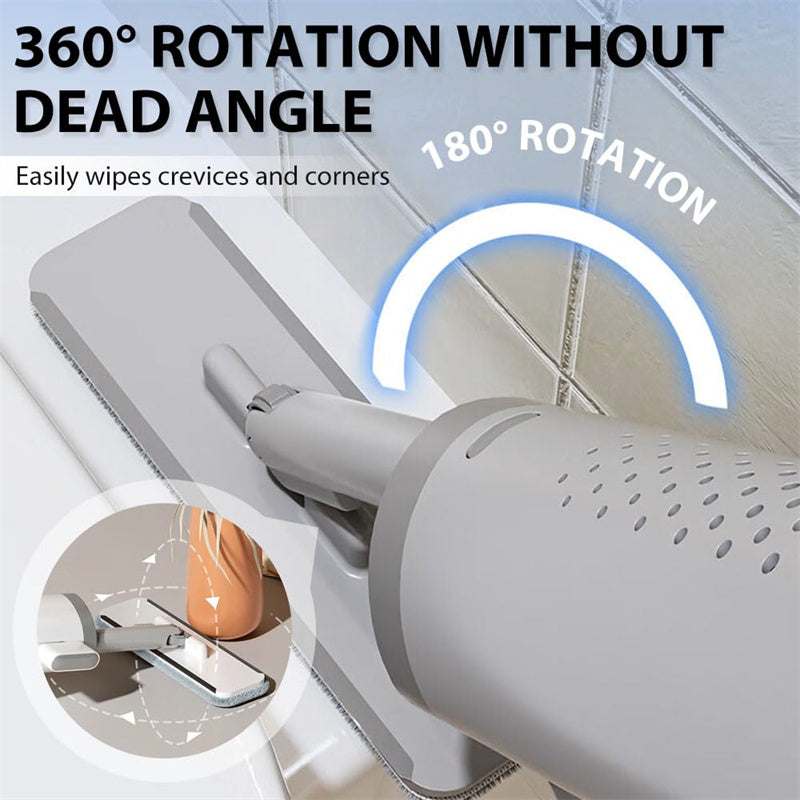 Rotatable Self-Squeeze Mini Mop With Crevice Brush Hand Wash