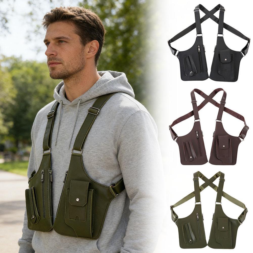 Men's Retro Underarm Backpack Belt Bag
