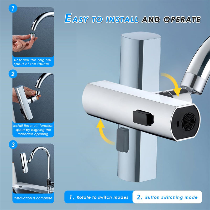 New 3 in 1 Kitchen Faucet Waterfall Gadget