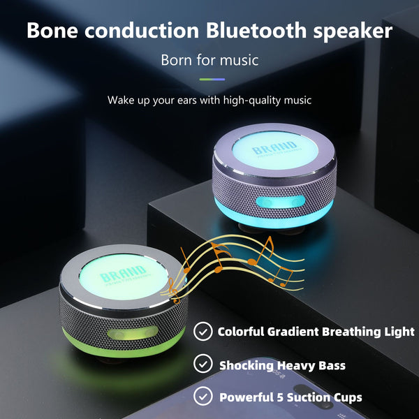 Small Wireless Bone Conduction Speakers Bluetooth Vibration Speaker With Color LED Light