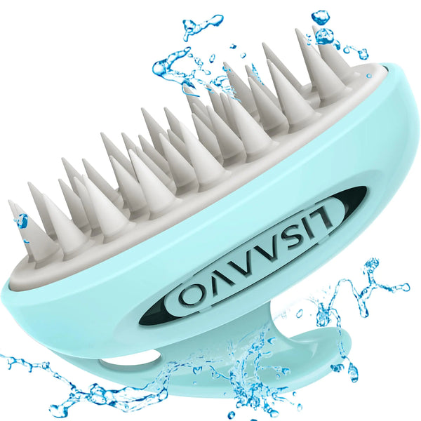Lisaavo Hair Massager Scalp Scrubber Silicone Scalp Massager Scalp Massager Brush For Men Women and PetsBlue