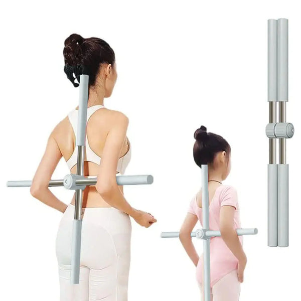 Posture Corrector for WomenYoga Stick for Shoulder Neck Humpback Corrector Stick Back Straightener Support Stretching Tool Spine Posture Correction Sticks Straight Back Brace for Men Kids(Gray)